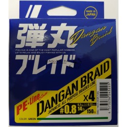 Filo Trecciato Major Craft Dangan Braid 4x 150m 0,12mm 0.8PE 14LB Green