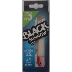 Artificiale Soft Bait Fiiish Black Minnow 120 Combo Off Shore 25g Blanc