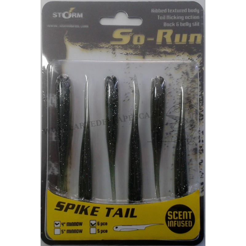 Artificiale Soft Bait Storm So-Run Spike Tail 4 10cm 4g Col. SS Silver Shiner