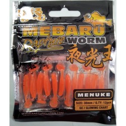 Artificiale Soft Bait Rapture Mebaru Menuke 3cm Col. GC Glowing Chart