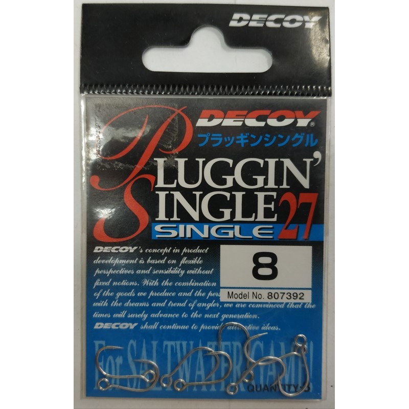 Amo Singolo per Artificiali Decoy Single27 Pluggin' Single Hook Size 8