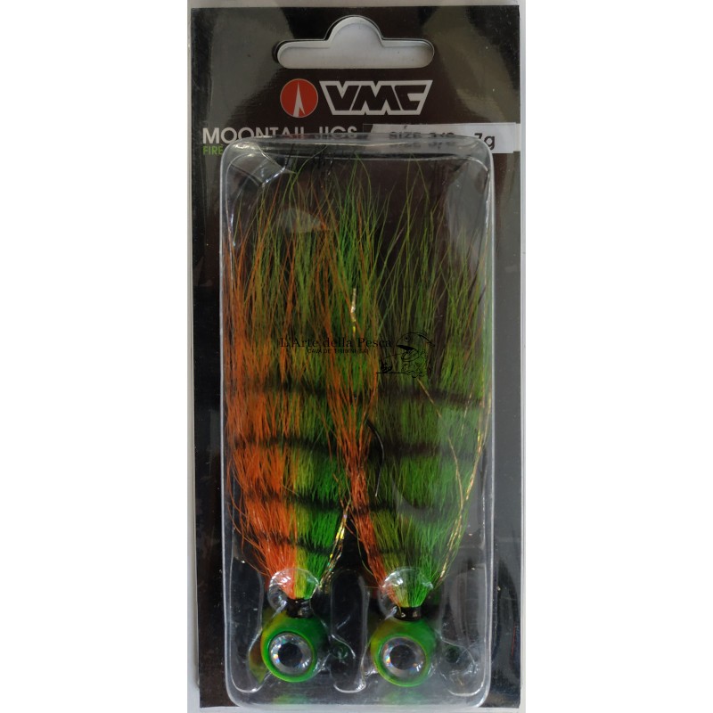 Testina Piombata Jig Heads Vmc 7158 Moontail Jigs Amo 3/0 7g Col. FIRETIGER