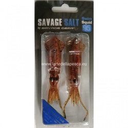 Artificiale Soft Bait Savage Gear Salt 3D Swim Squid Brown UV 95mm 10g