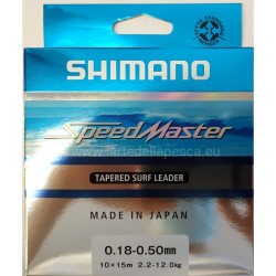 Filo Conico Shimano Speedmaster Tapered Leader 10x15m 0,18-0.50mm Orange
