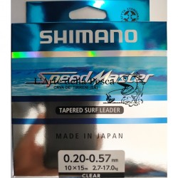 Filo Conico Shimano Speedmaster Tapered Leader 10x15m 0,20-0.57mm Clear