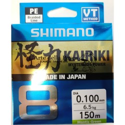 Filo Trecciato Shimano Kairiki 8 150m 0,10mm Mantis Green