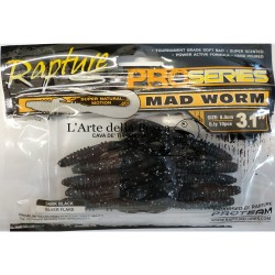 Artificiale Soft Bait Rapture Mad Worm 8cm Dark Black
