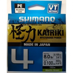 Filo Trecciato Shimano Kairiki 4 150m 0,10mm Mantis Green