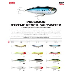 Artificiale Topwater Wtd Rapala Precision Xtreme Pencil Saltwater
