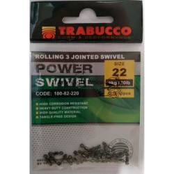 Girella Tripla Trabucco Rolling 3 Jointed Swivel Size 22